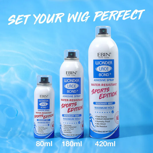 Ebin New York Wonder lace bond adhesive spray. Sports edition