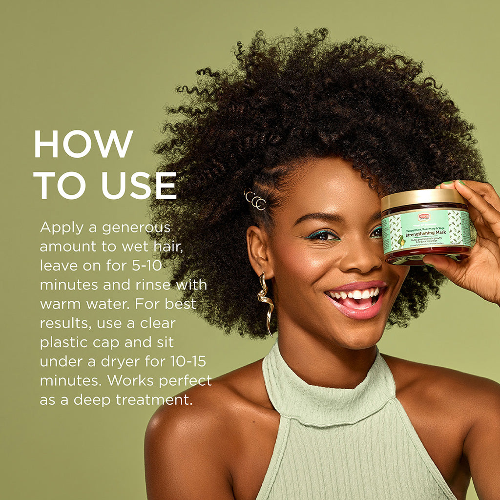 African pride feel it peppermint/ rosemary/ sage mask