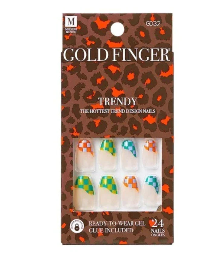 Gold Finger Trrendy nails. GD32