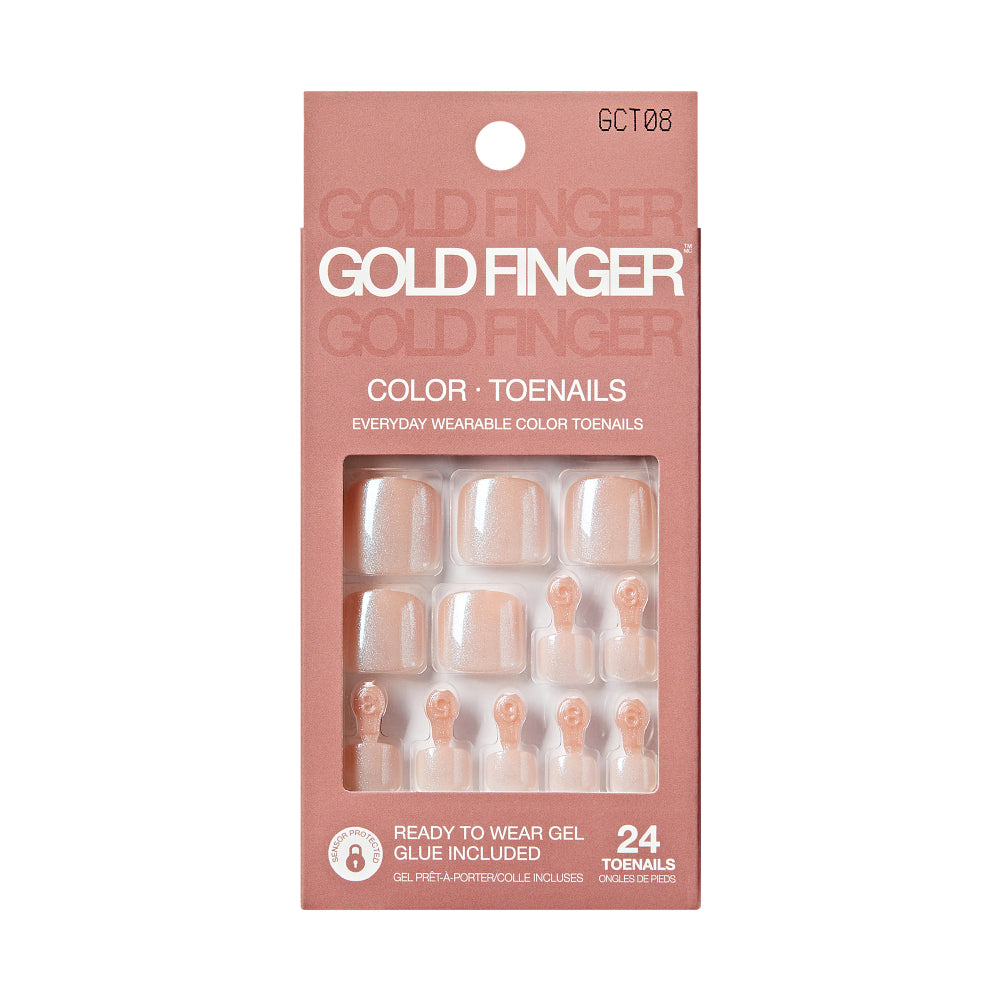 Gold Finger solid colors toenails. 24 toenails. GCT08