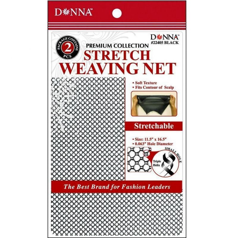 Donna stretch soft weaving nets. Black. 22405