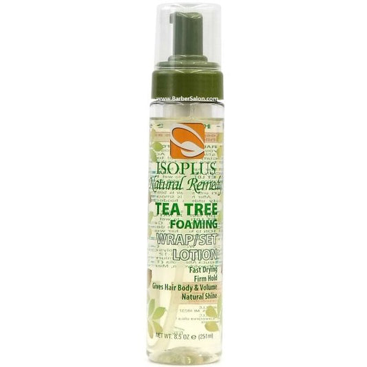 Isoplus Natural remedy tea tree foaming wrap/set lotion. 8.5oz