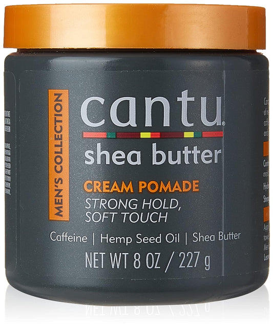 CANTU MEN'S COLLECTION CREAM POMADE, STRONG HOLD- SOFT TOUCH - 8OZ