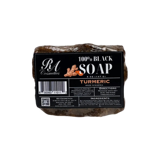 RA cosmetic black soap 100% with turmeric. 5 oz