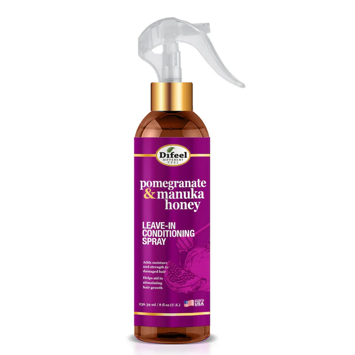Difeel pomegranate & Manuka honey leave in conditioning spray. 8oz