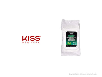 Kiss New York makeup remover cleansing wipes.