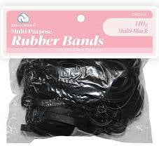 Dream multi purpose rubber bands. Black. Dre2010