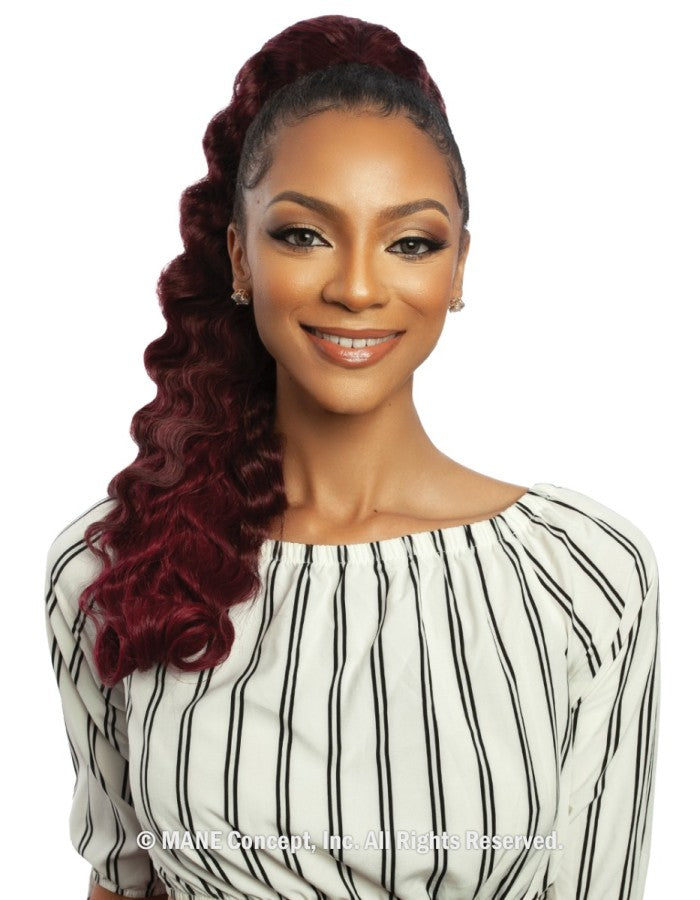 Mane Concept BSWNT07 - CRIMP WAVE WRAP WNT 22” Drawstring ponytail
