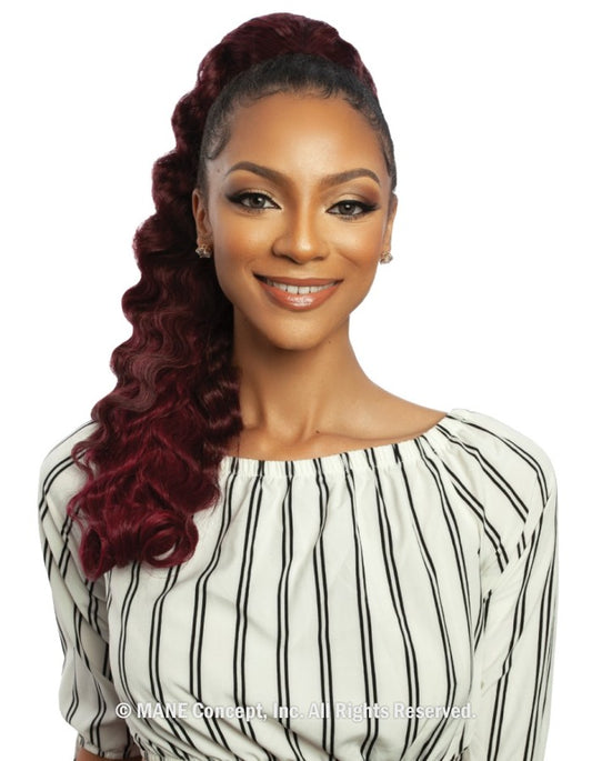 Mane Concept BSWNT07 - CRIMP WAVE WRAP WNT 22” Drawstring ponytail