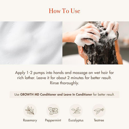 Red by Kiss growth MD Shampoo. 10oz. GM05