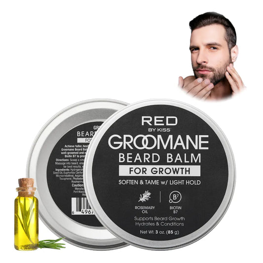 Red by Kiss Groomane growth beard balm. Sandalwood. GR25