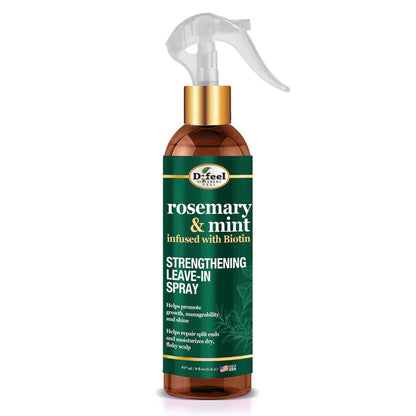 Difeel rosemary & mint strengthening leave in spray. 8 oz