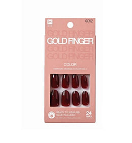 GOLD FINGER SOLID COLOR NAILS. GC62