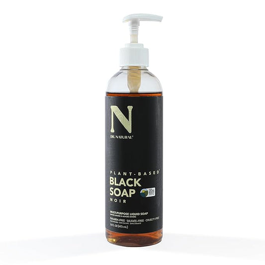 Dr Natural black liquid soap. 16 oz