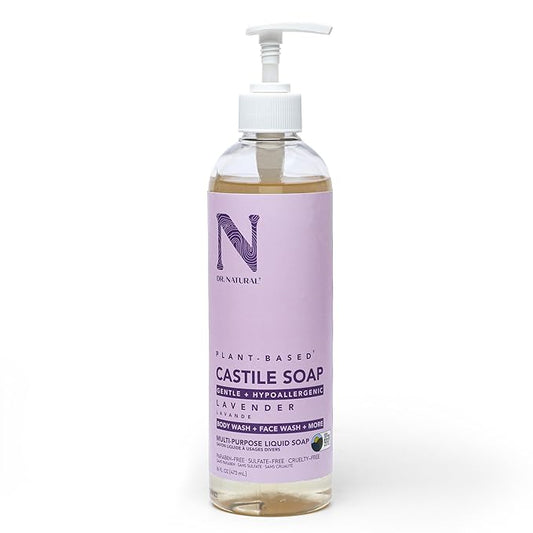 Dr Natural castile liquid soap lavender . 16 oz