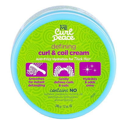Just for me curl peace curl & coil cream. 12oz