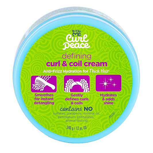 Just for me curl peace curl & coil cream. 12oz