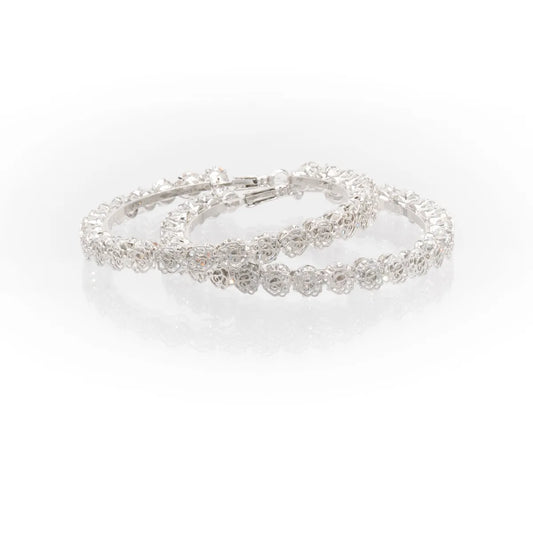 C&L JF360S - ROSE BAR EARRINGS SILVER