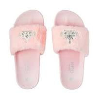 Red by Kiss Jewel Fur slippers pink.