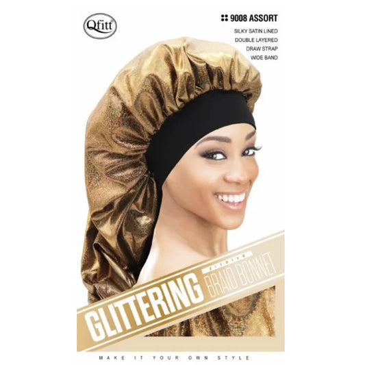 Qfitt glittering Braid bonnet. #9008 assorted colors
