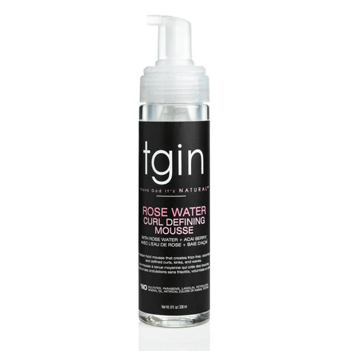 TGIN rose water curl defining mousse.  8oz