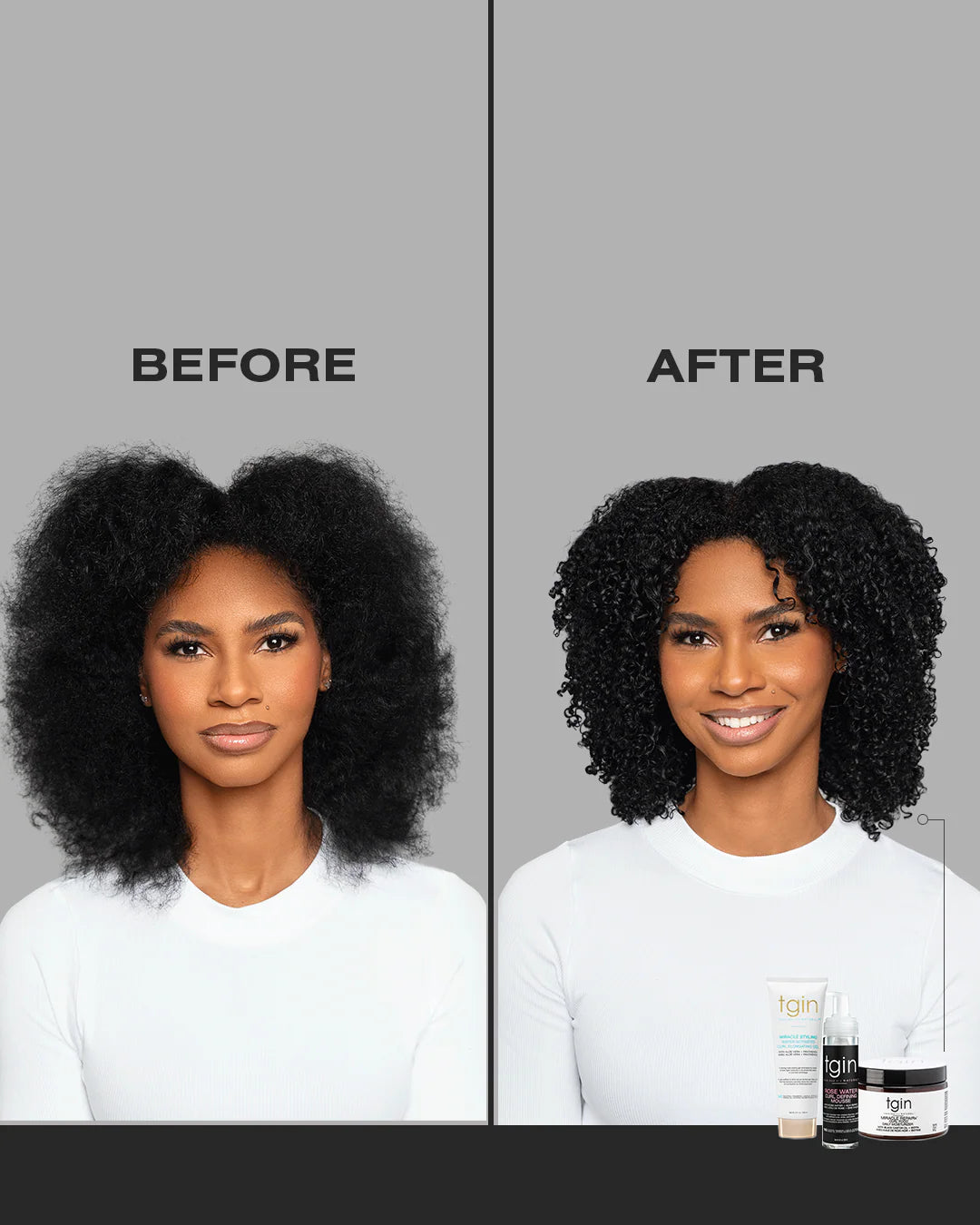 TGIN rose water curl defining mousse.  8oz