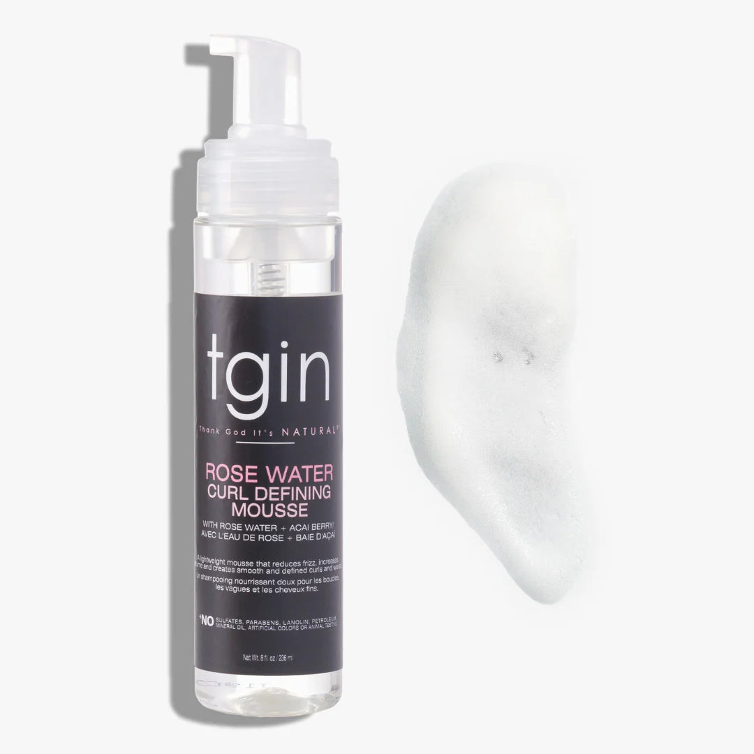TGIN rose water curl defining mousse.  8oz
