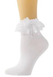 Gabriela kids Lace Socks. white
