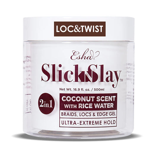 Slick N Slay 2-IN-1 Braid & Edge Gel 1 oz/30ml coconut with rice water