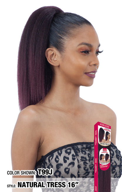 MODEL MODEL  Natural Tress 16" Drawstring Ponytail