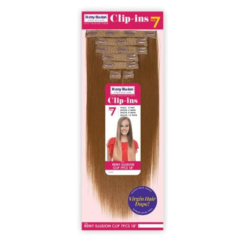 Janet Collection Weave Remy Illusion Clip 7Pcs Straight 18in