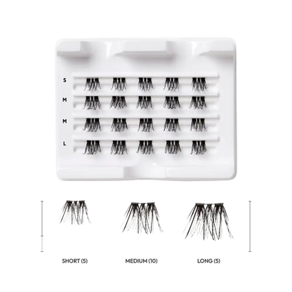 VLUXE BY IENVY

Extended Faux Mink Clear Band Cluster Lashes #VE09