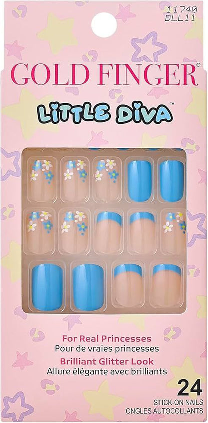 GoldFinger Little Diva Press On Nails, 24 Pcs BLL11