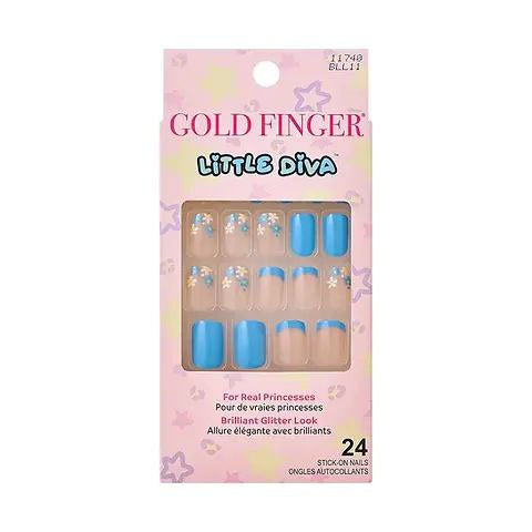 GoldFinger Little Diva Press On Nails, 24 Pcs BLL11
