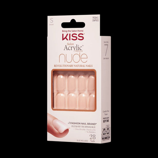 KISS Salon Acrylic French Tip Press On Nails SNF03