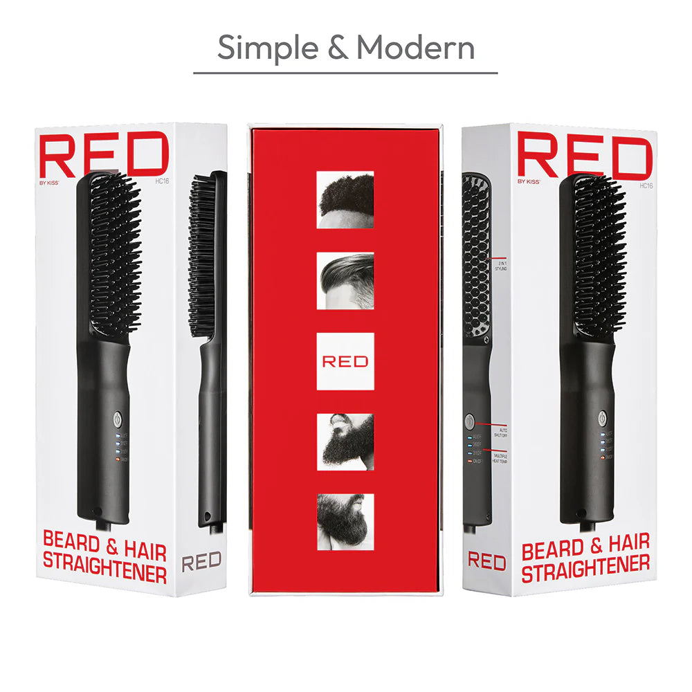 Red By Kiss Beard & Hair Straightener #HC16
