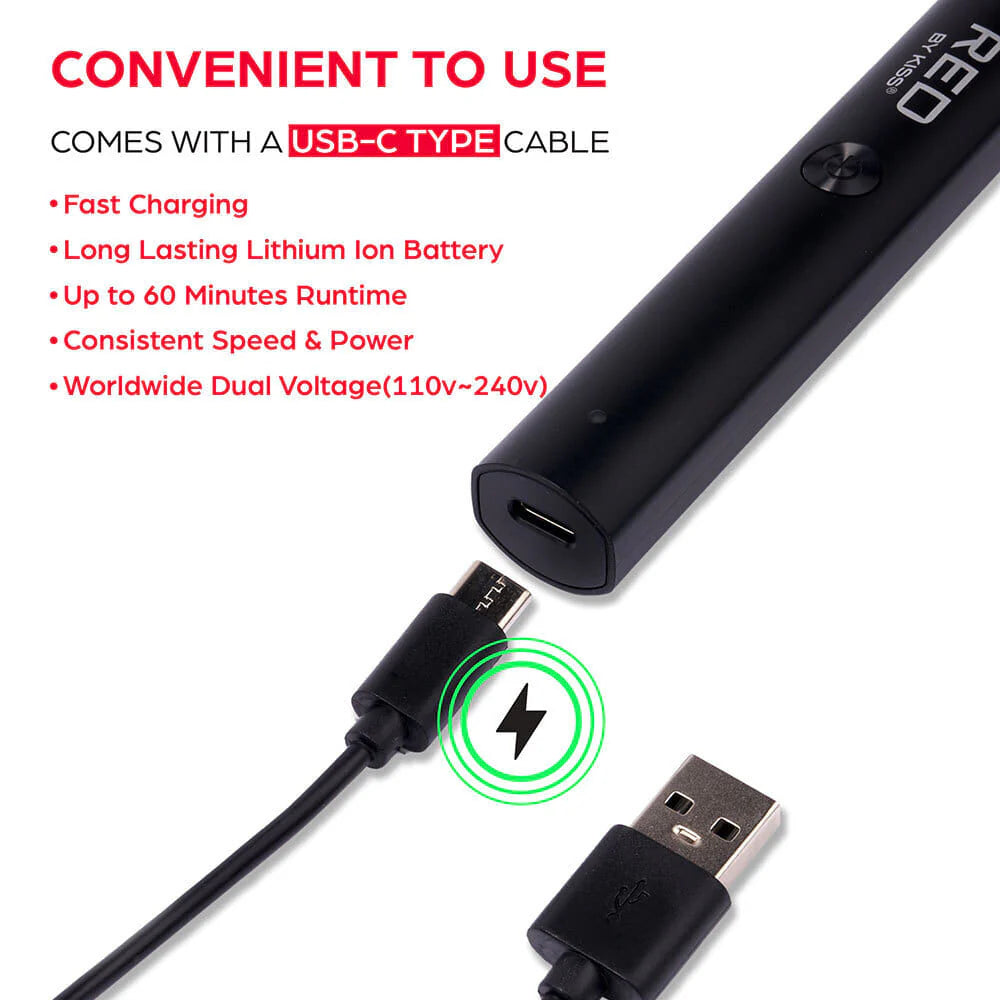 Red By Kiss USB-C Rechargeable Nose Hair Trimmer #NHT01