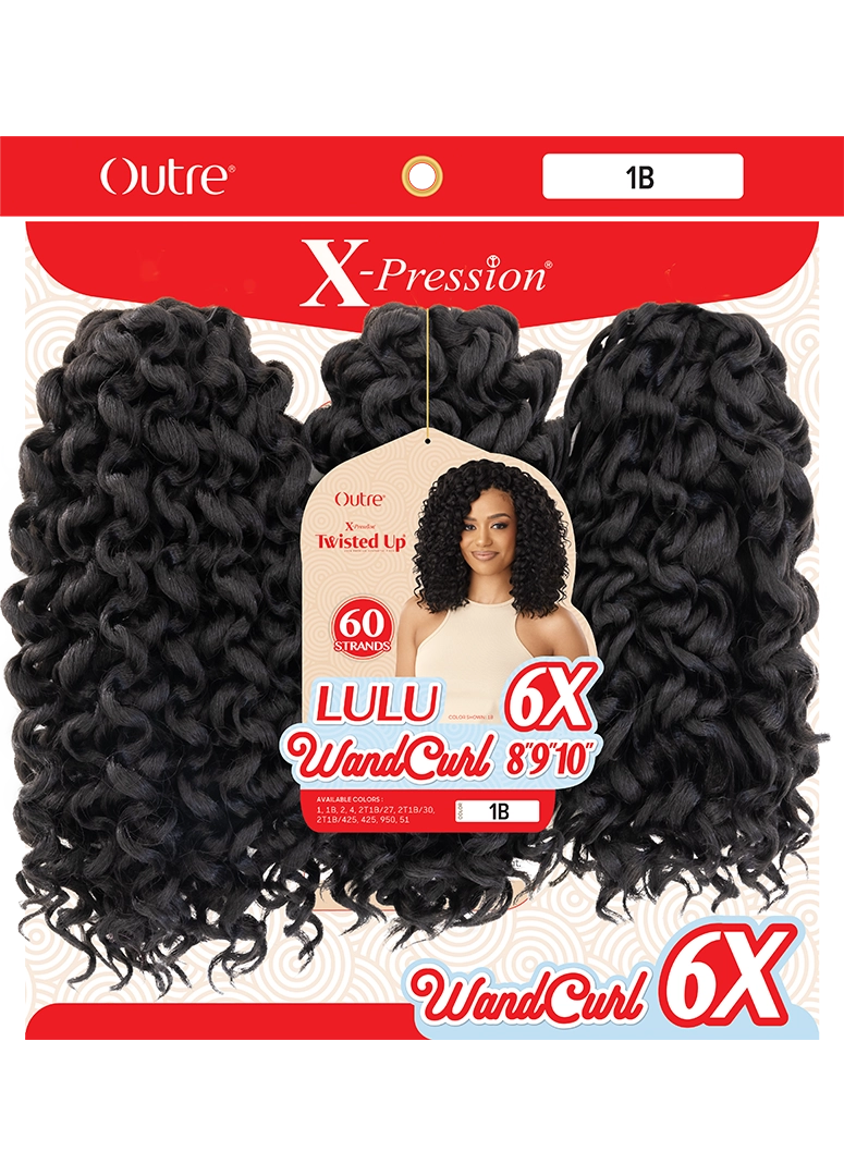 Outre X-pression twisted up 6X LULU WAND CURL 8”9”10”