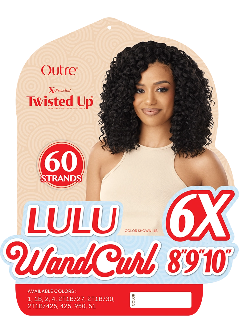 Outre X-pression twisted up 6X LULU WAND CURL 8”9”10”