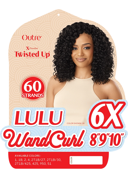 Outre X-pression twisted up 6X LULU WAND CURL 8”9”10”