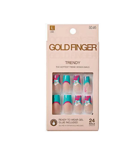 Gold Finger Trendy nails. GD46