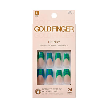 Gold Finger Trendy nails. GD51