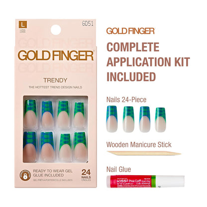 Gold Finger Trendy nails. GD51