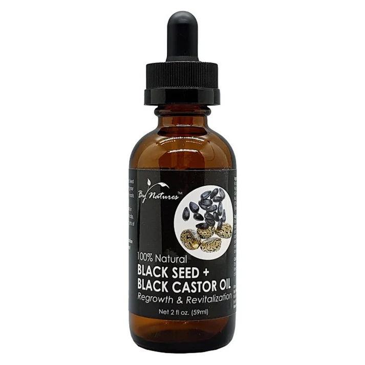 By Natures 100% natural Black Seed + black castor Oil 2oz
