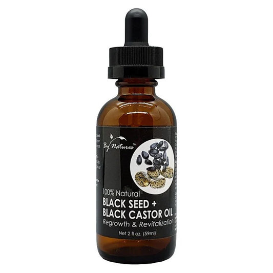 By Natures 100% natural Black Seed + black castor Oil 2oz