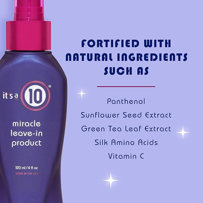 IT’S A 10 MIRACLE LEAVE IN CONDITIONER. 4 0z