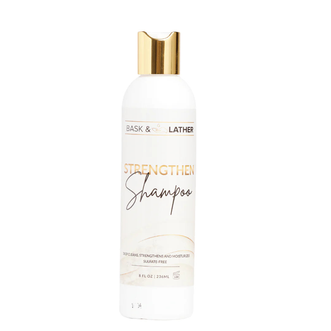 Bask & Lather strengthen shampoo. 8oz