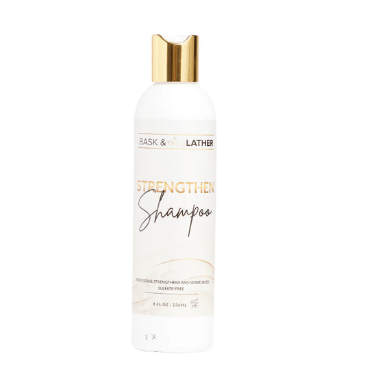 Bask & Lather strengthen shampoo. 8oz