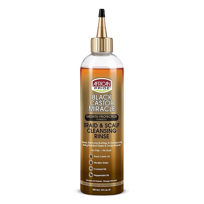 AFRICAN PRIDE BLACK CASTOR BRAID CLEANSING RINSE 12 OZ