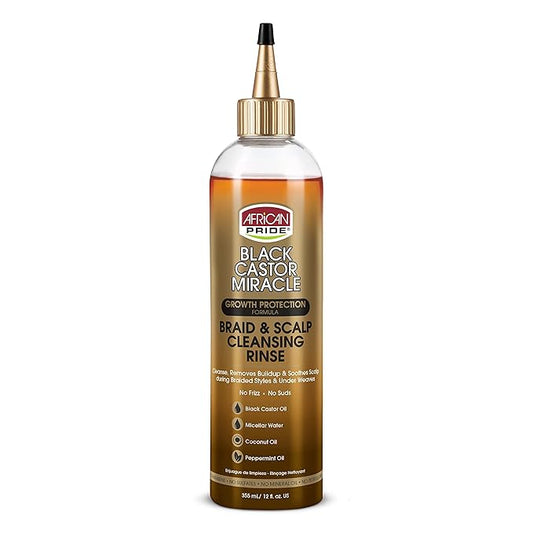 AFRICAN PRIDE BLACK CASTOR BRAID CLEANSING RINSE 12 OZ